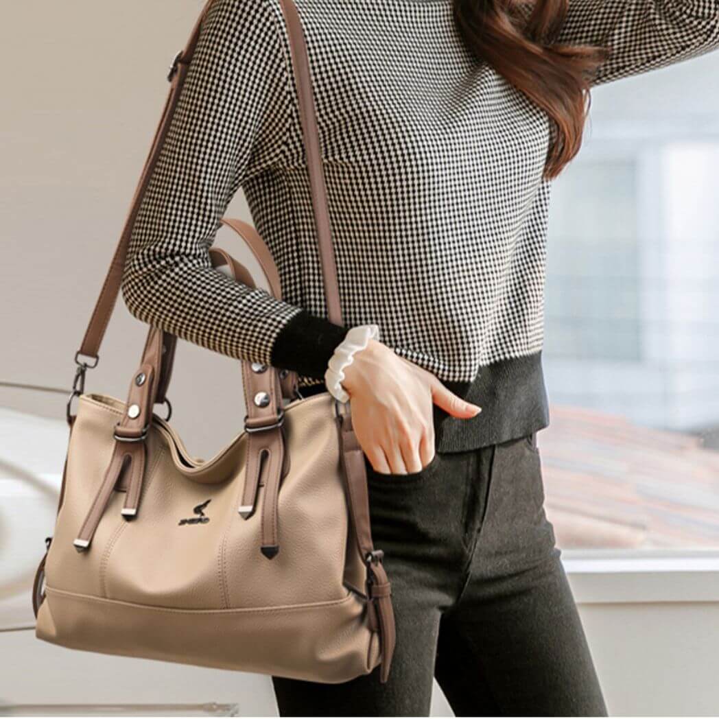 Bolsa Feminina de Couro Legítimo Atena - Loja Femizza
