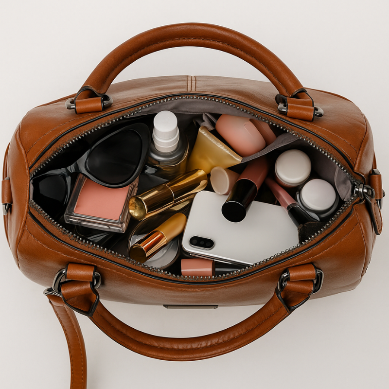 Bolsa Feminina de Couro Sutil - Loja Femizza