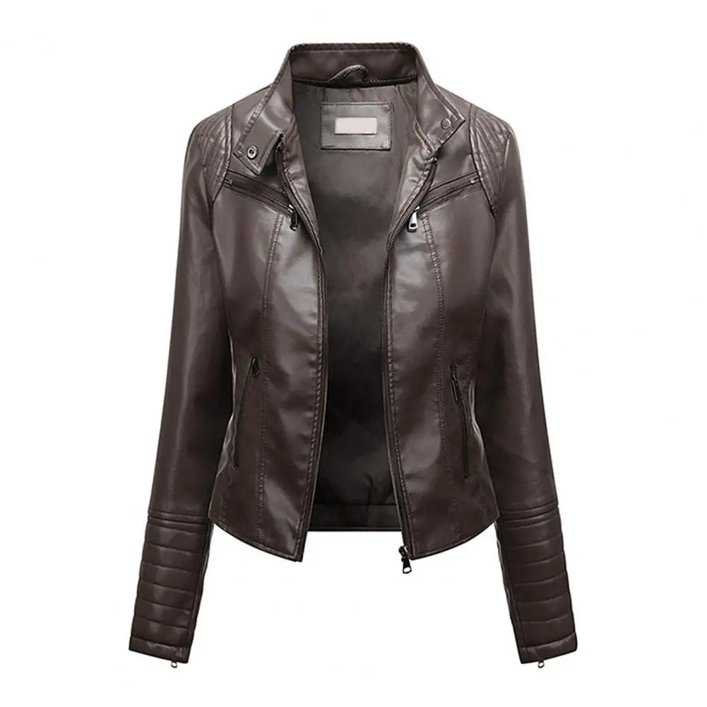 Jaqueta Feminina Couro Premium Valence - Loja Femizza