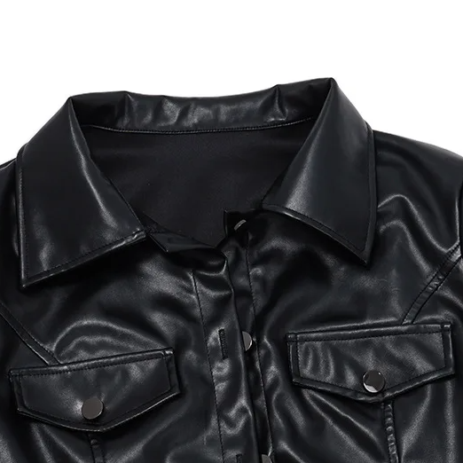 Jaqueta Feminina Cropped em Couro Genuino Femizza - Loja Femizza
