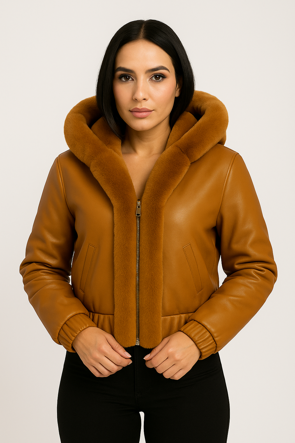 Jaqueta Feminina Forrada com Capuz Peluciado Femizza - Loja Femizza