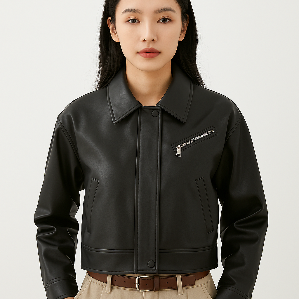 Jaqueta Feminina de Couro Elandra - Loja Femizza