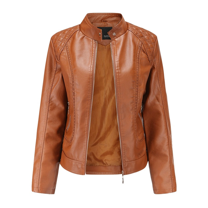 Jaqueta Feminina em Couro Genuino Vitoria Premium - Loja Femizza