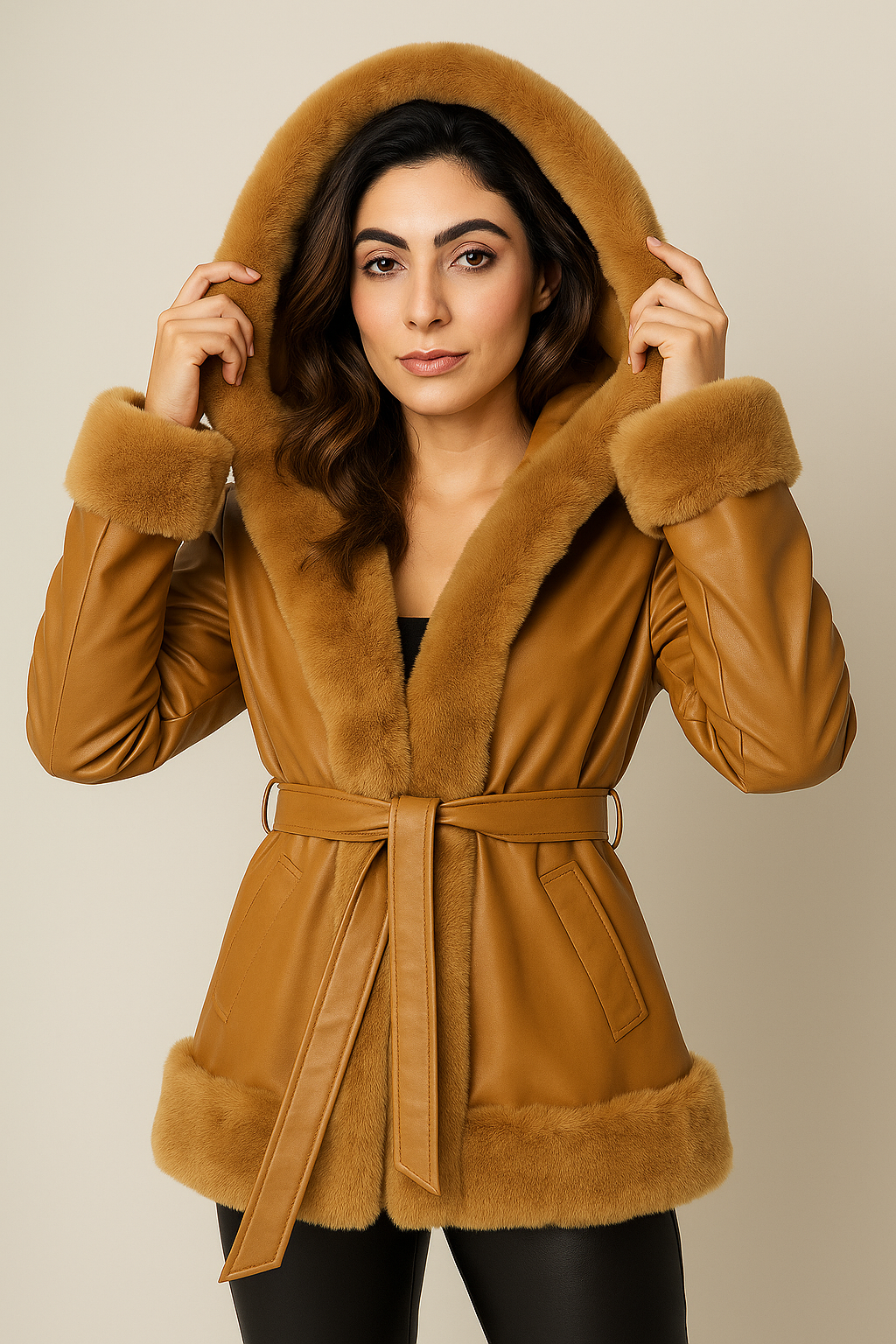 Jaqueta Sobretudo Longo Feminino Com Capuz Femizza - Loja Femizza