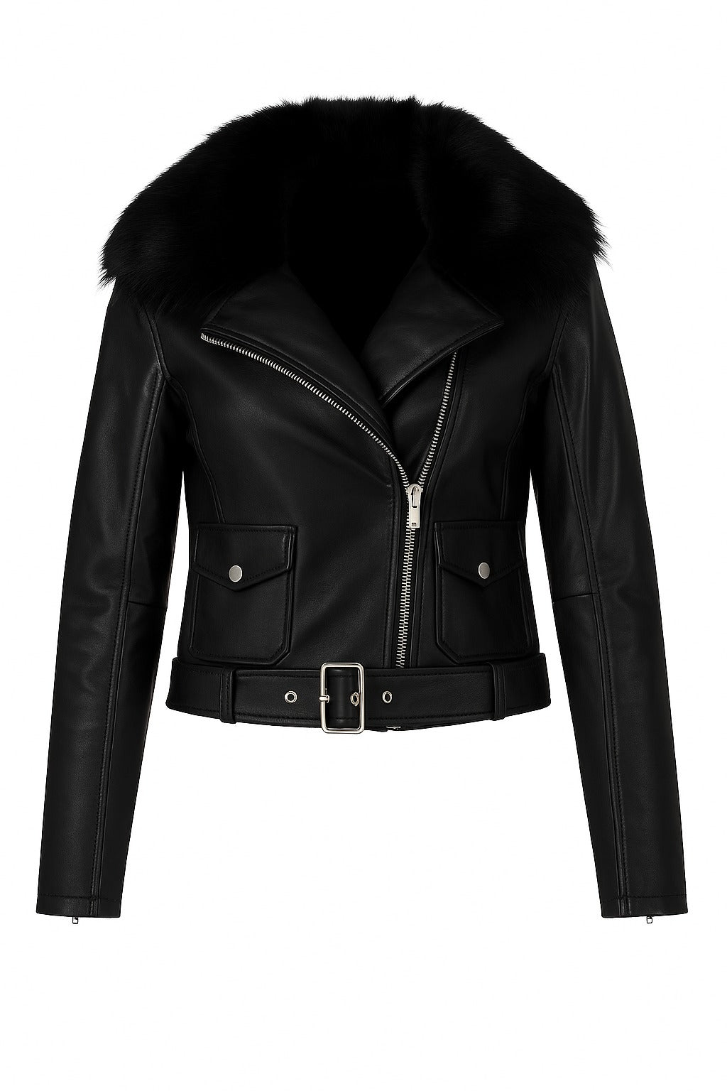 Jaqueta de Couro Feminina com Gola Peluciada Femizza - Loja Femizza