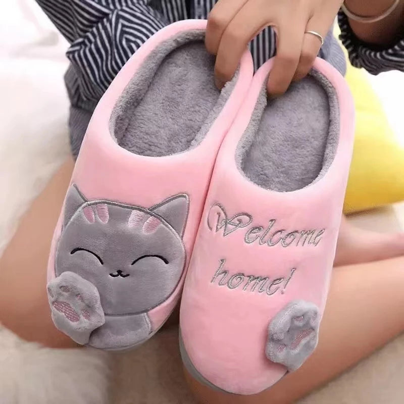 Pantufa Feminina Gato da Sorte Antiderrapante - Loja Femizza