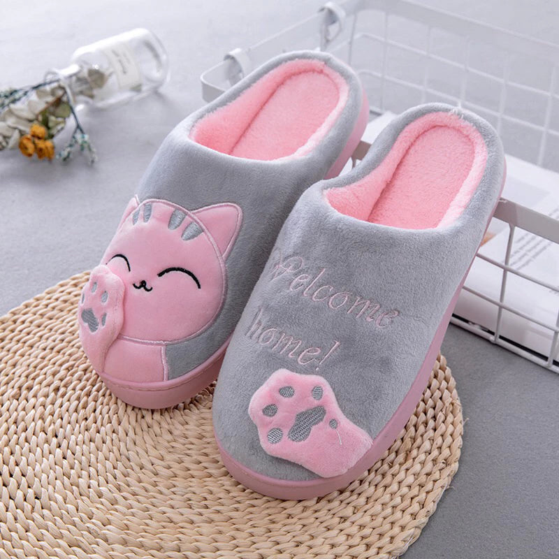 Pantufa Feminina Gato da Sorte Antiderrapante - Loja Femizza