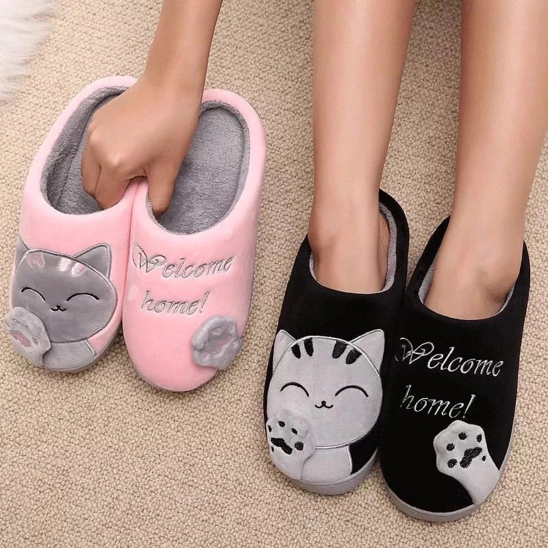 Pantufa Feminina Gato da Sorte Antiderrapante - Loja Femizza