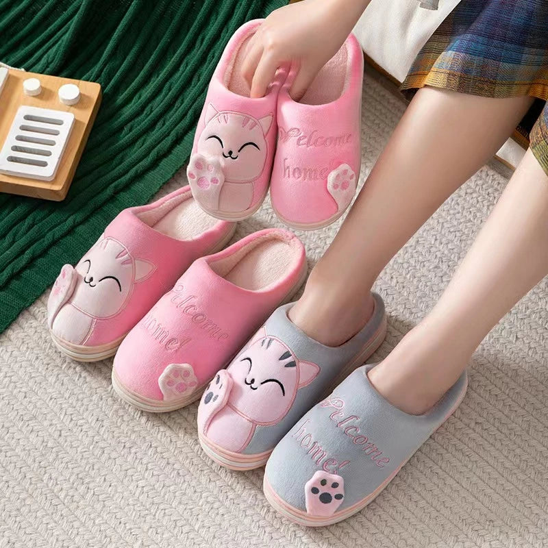 Pantufa Feminina Gato da Sorte Antiderrapante - Loja Femizza