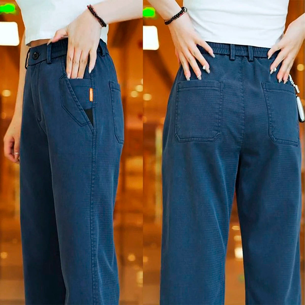[Leve 3 Pague 2] Calça Feminina Santino em Algodão e Seda Gelo + (BRINDE)