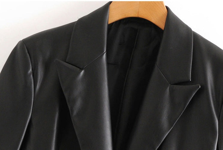Blazer Feminino de Couro Premium - Loja Femizza