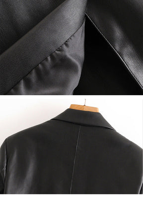 Blazer Feminino de Couro Premium - Loja Femizza