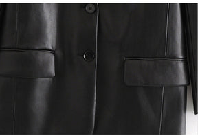 Blazer Feminino de Couro Premium - Loja Femizza