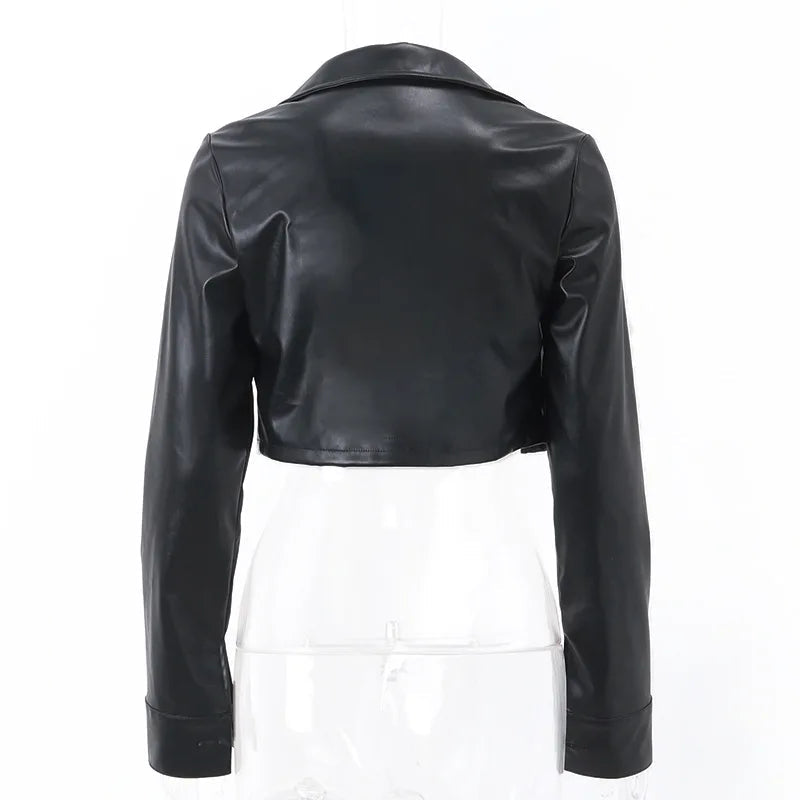 Jaqueta Feminina Cropped em Couro Genuino Femizza - Loja Femizza
