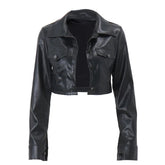 Jaqueta Feminina Cropped em Couro Genuino Femizza - Loja Femizza