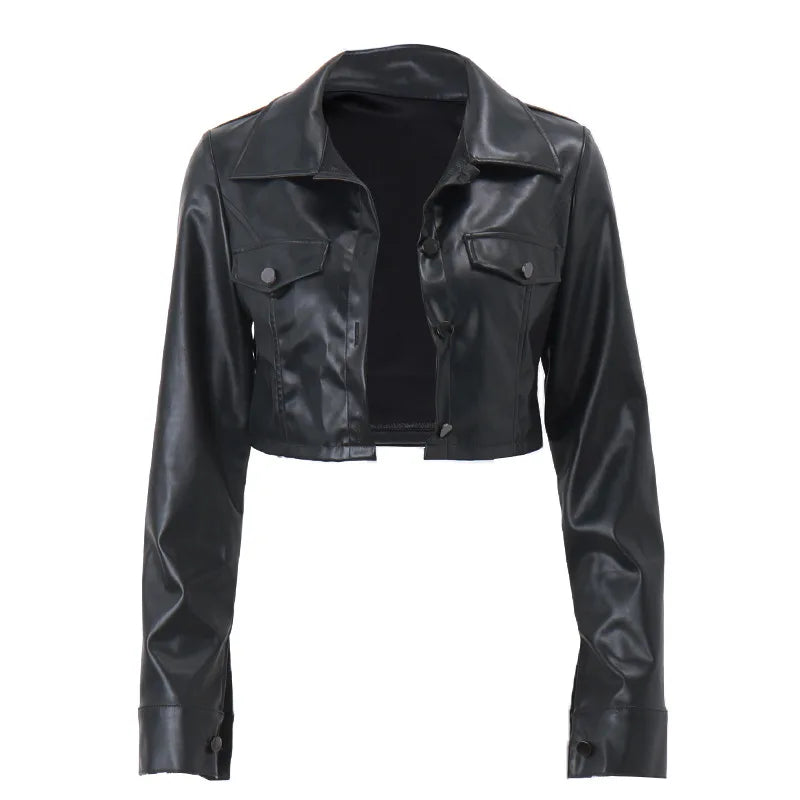 Jaqueta Feminina Cropped em Couro Genuino Femizza - Loja Femizza
