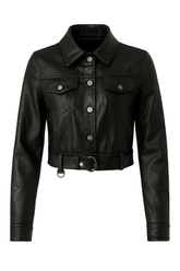 Jaqueta Jeans Feminina de Couro Femizza - Loja Femizza