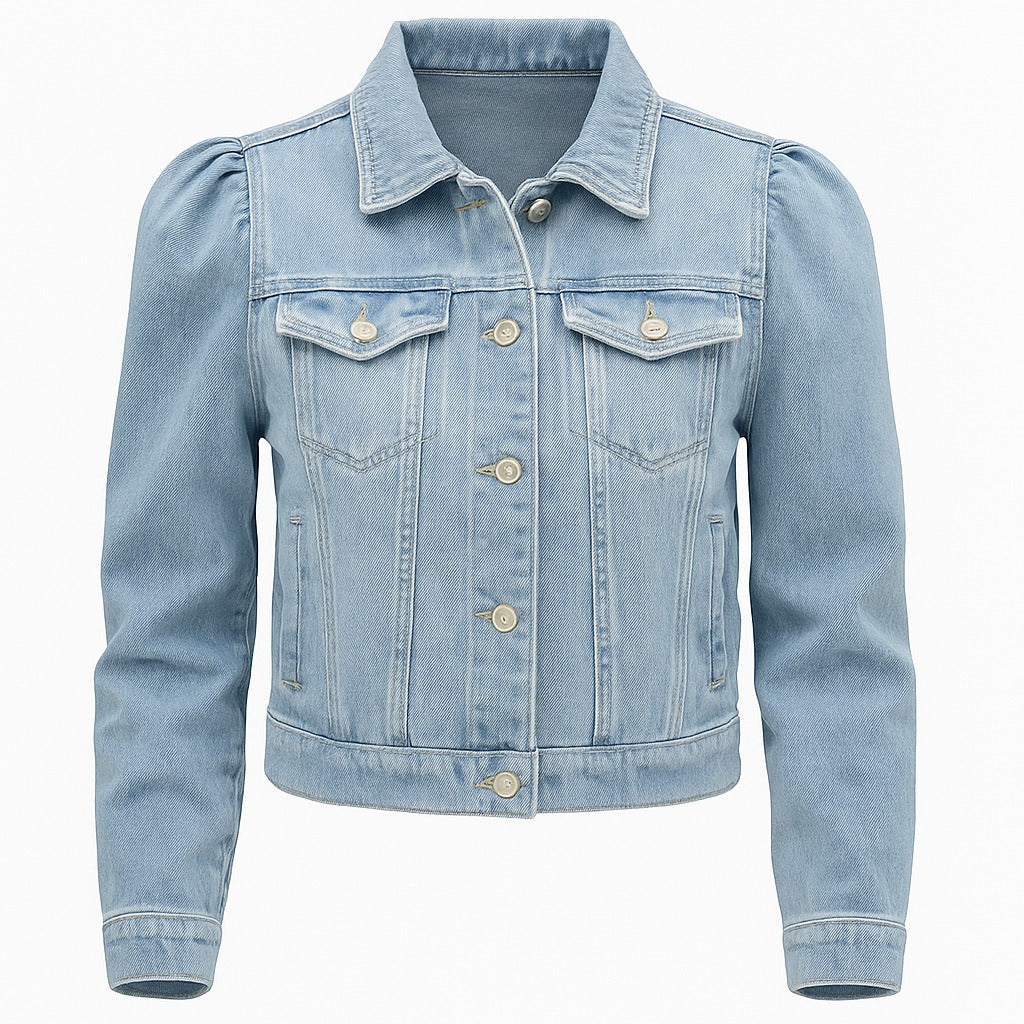 Jaqueta Jeans Olívia Manga Longa - Loja Femizza