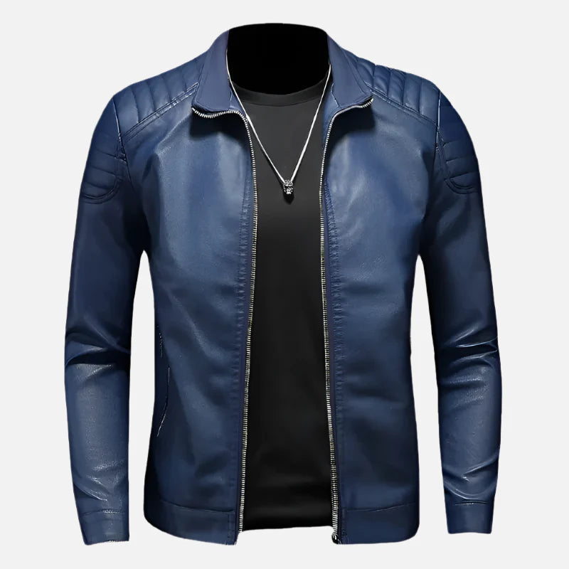 Jaqueta de Couro Motociclista Masculina - Loja Femizza