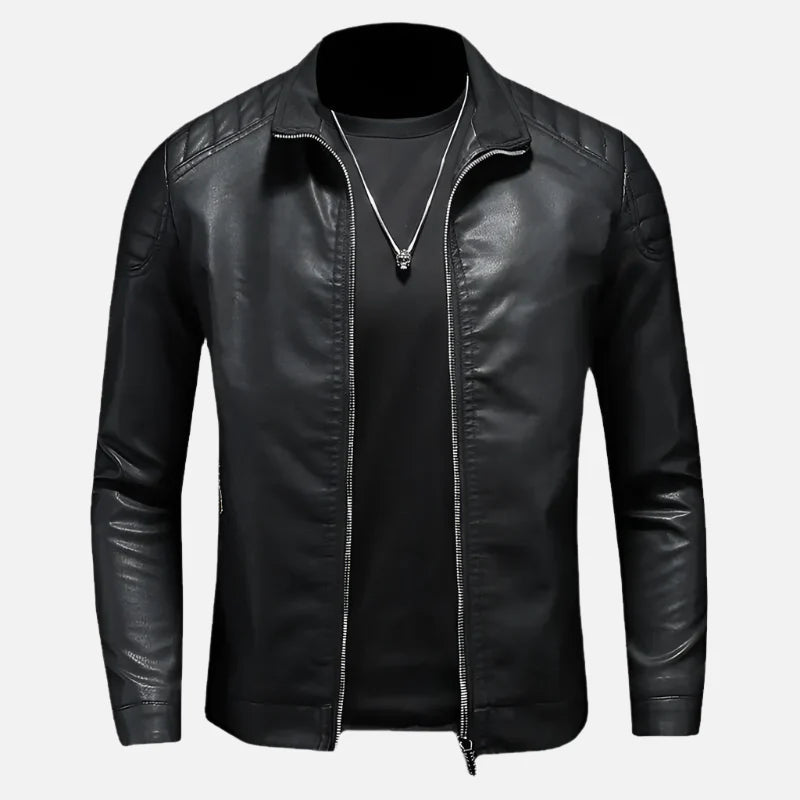 Jaqueta de Couro Motociclista Masculina - Loja Femizza