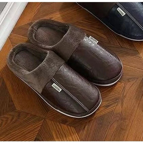 Pantufa de Couro Impermeável Sola Antiderrapante - Loja Femizza