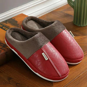 Pantufa de Couro Impermeável Sola Antiderrapante - Loja Femizza