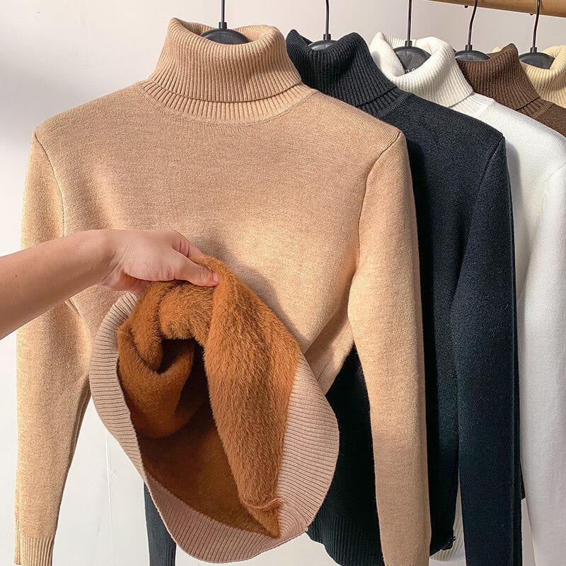 Suéter Feminino Forrado em Veludo Para Inverno - Loja Femizza