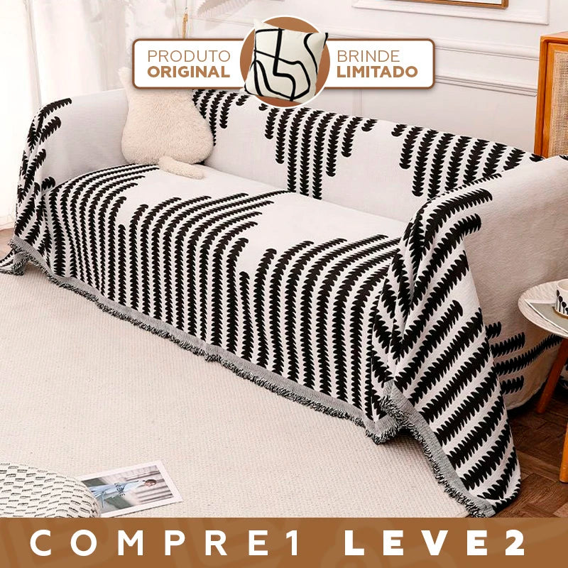 [PAGUE 1 LEVE 3] Capa de Sofá Verona em Microfibra Premium (Estilo Moderno e Conforto Garantido) +BRINDES: 2 Almofadas