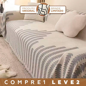 [PAGUE 1 LEVE 3] Capa de Sofá Verona em Microfibra Premium (Estilo Moderno e Conforto Garantido) +BRINDES: 2 Almofadas