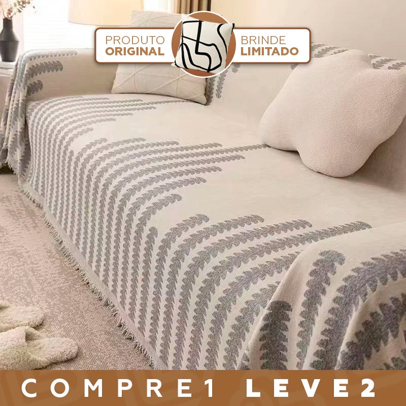 [PAGUE 1 LEVE 3] Capa de Sofá Verona em Microfibra Premium (Estilo Moderno e Conforto Garantido) +BRINDES: 2 Almofadas